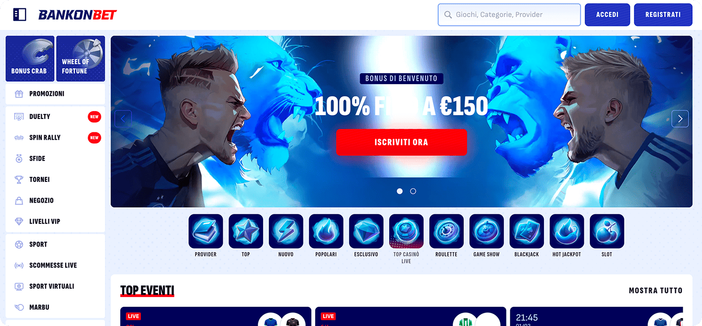 BankonBet bookmaker non aams
