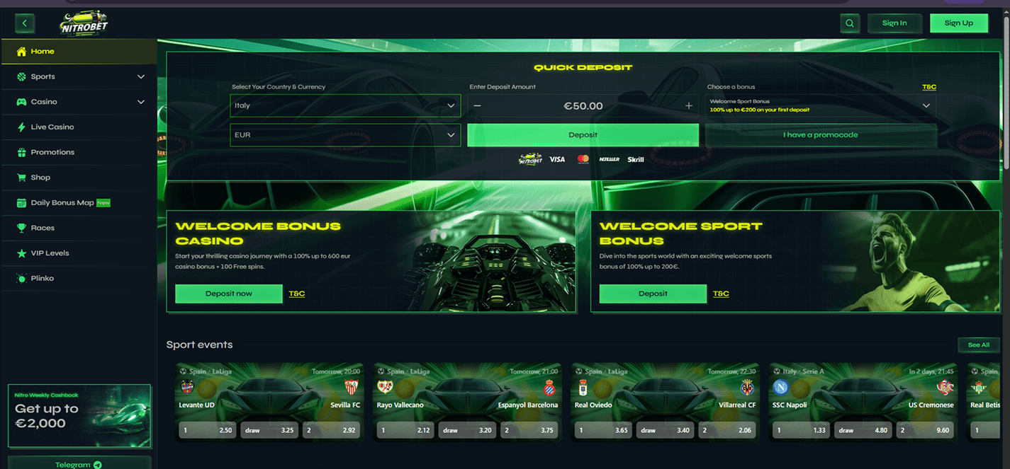 NitroBet bookmaker non aams